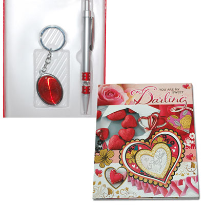 "Keychain with Pen-003 + Musical Love Greeting Card - Click here to View more details about this Product